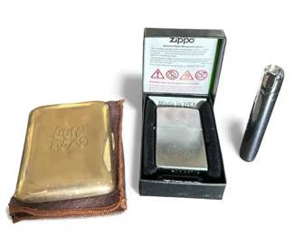 Zippo, Paris Casino Butane Lighter Vintage Cigarette Case