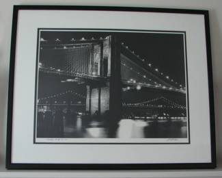 "Brooklyn Bridge IV" (1983) photograph by Joel Greenberg.  Unframed work is 33" X 30".