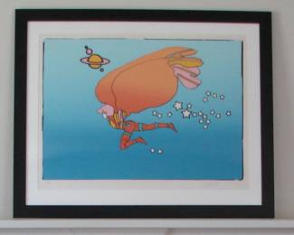"Saturn Messenger" serigraph by Peter Max (1972).  Numbered and signed in pencil.  Unframed work is 23" X 30"