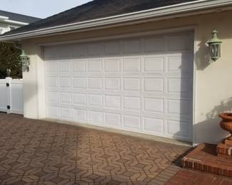 Garage door with opener