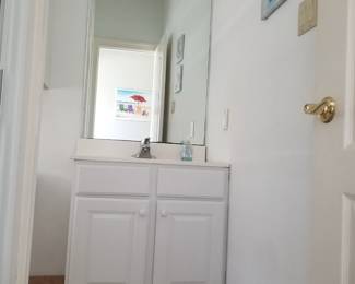 Bath vanity; mirror