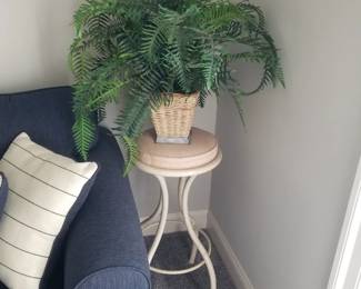 Accent table; faux fern