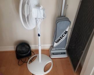 Floor fan; vacuum cleaner