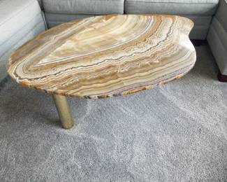Natural agate coffee table
