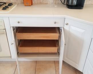 Kitchen cabinetry detail - pull-out shelves