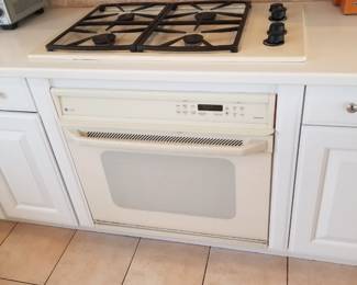 GE Profile convection wall oven; gas cooktop 