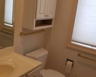 Toilet; wall cabinet