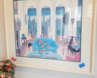 Thomas McKnight "Blue Couch" print