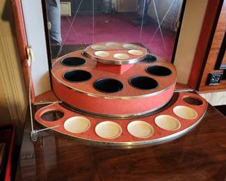 Vintage German Koronette Console Stereo Bar and Fireplace