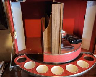 Vintage German Koronette Console Stereo Bar and Fireplace