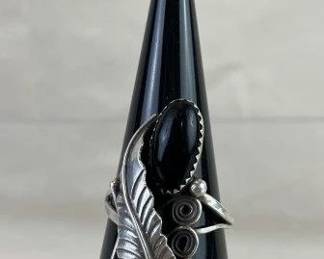 Native American Sterling and Onyx Ring