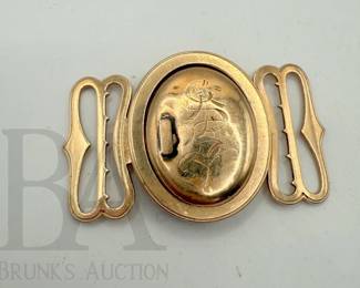14K GOLD TIFFANY SCARF BUCKLE