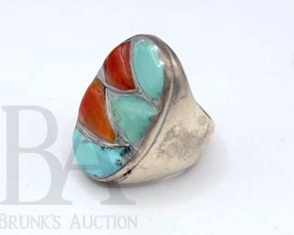 SPINY OYSTER INLAY RING