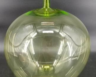 ORREFORS 1957 GREEN APPLE VASE