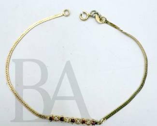 GOLD AND RUBY BRACELET