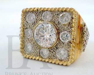 14K GOLD MENS PINKY RING