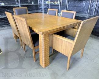 EJ VICTOR J MAHOGANY TABLE CUBAN STYLE