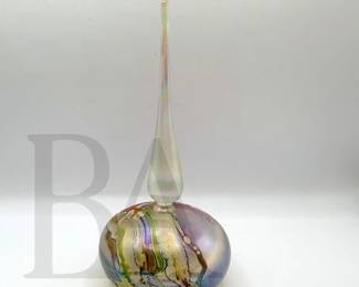 1986 ERIK BRAKKEN ART GLASSPERFUME BOTTLE