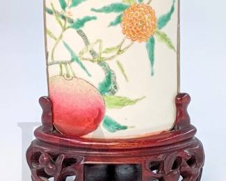 CHINESE PORELAIN TABLE SCREEN