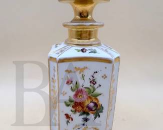 ANTIQUE PORCELAIN FRENCH PERFUME BOTTLE