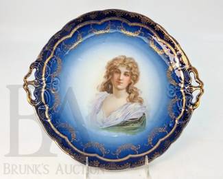 R C ROSENTHAL COBALT PORTRAIT PLATTER