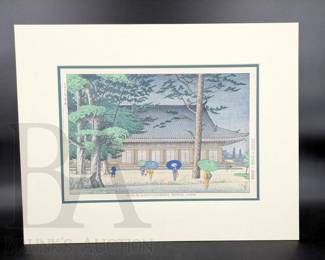 RAIN IN SANJUSANGE TEMPLE PRINT