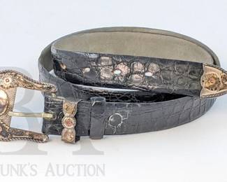 10K GOLD AND STERLING BELT