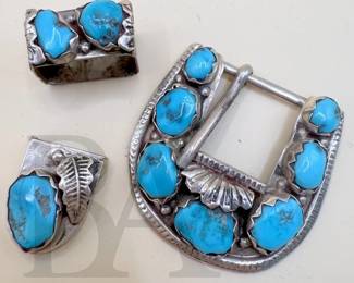 TURQUOISE BELT BUCKLE