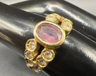 14Kt Gold Ring with Gemstones