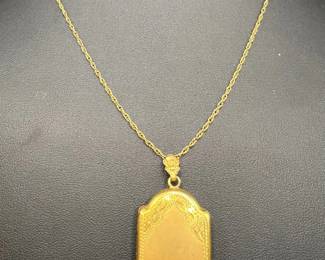 1/20 12KT Gold Locket Pendant Necklace — Imperfect Jewelry