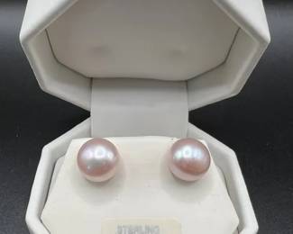 925 Freshwater Pearl Sterling Silver Jewelry Earrings