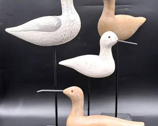 (4) Wooden Seagulls