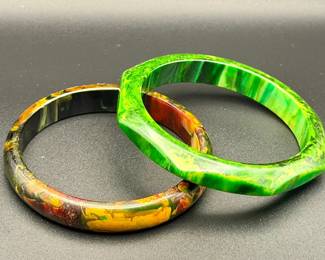 (2) Vintage Bakelite Bangles Feat Creamed Spinach