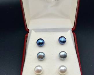 Sterling Silver & Pearl Earrings