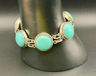Sterling Silver & Turquoise Bracelet