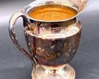 FB Rogers Silver Co - Silver On Copper Creamer
