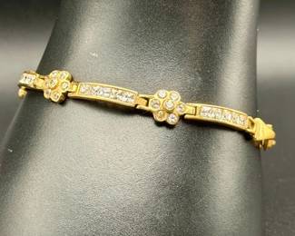 14K Gold Flower Bracelet