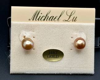 14K Gold New Michael Lu Earrings