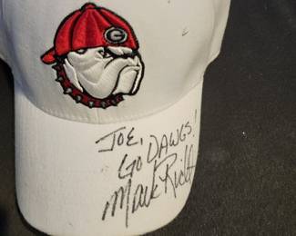 Signed Georgia bulldogs football memorabilia