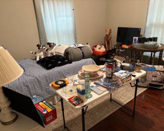 Twin bed and includes new bedding