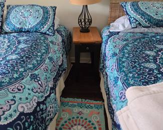 Side table and lamps