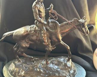 Will Rogers Bronze Sculpture by Ed Russell 