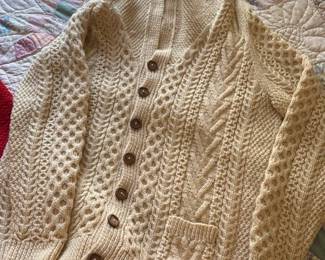 Hand Knitted Aran Sweater 
