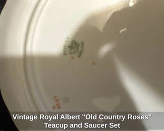 Vintage Royal Albert "Old Country Roses" Teacup and Saucer Set