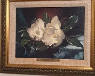 Magnolia Painting with Religious Verse 