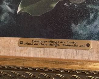 Magnolia Painting with Religious Verse 