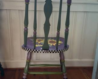 Whimsical Hand Painted Chair 