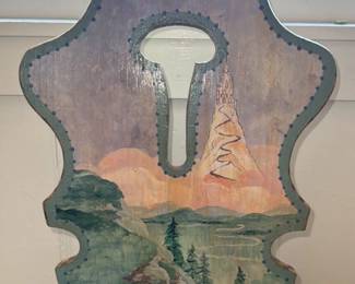 Hand Painted Folk Art Chair 