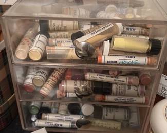 Vintage Artist Oil Paint Tubes and Adhesive 