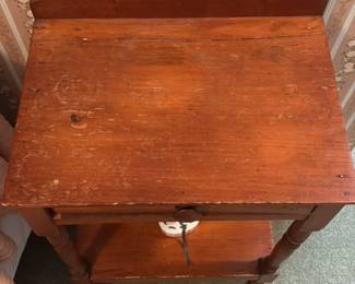 Antique Pine One-Drawer Stand 